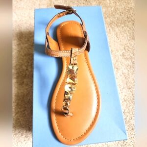 Simply Vera Sandals with Gold Accents
